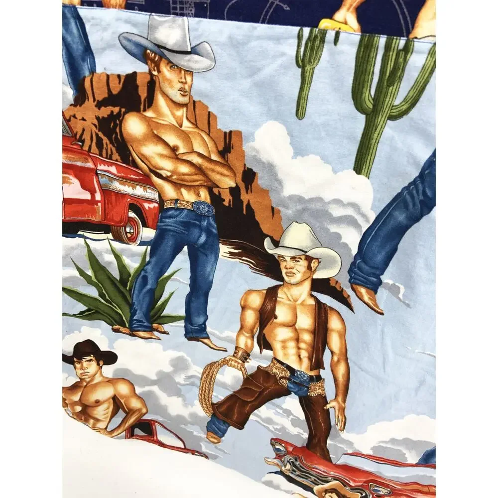 Pride YMCA Bed Runner Cowboy Construction Worker Fireman 80